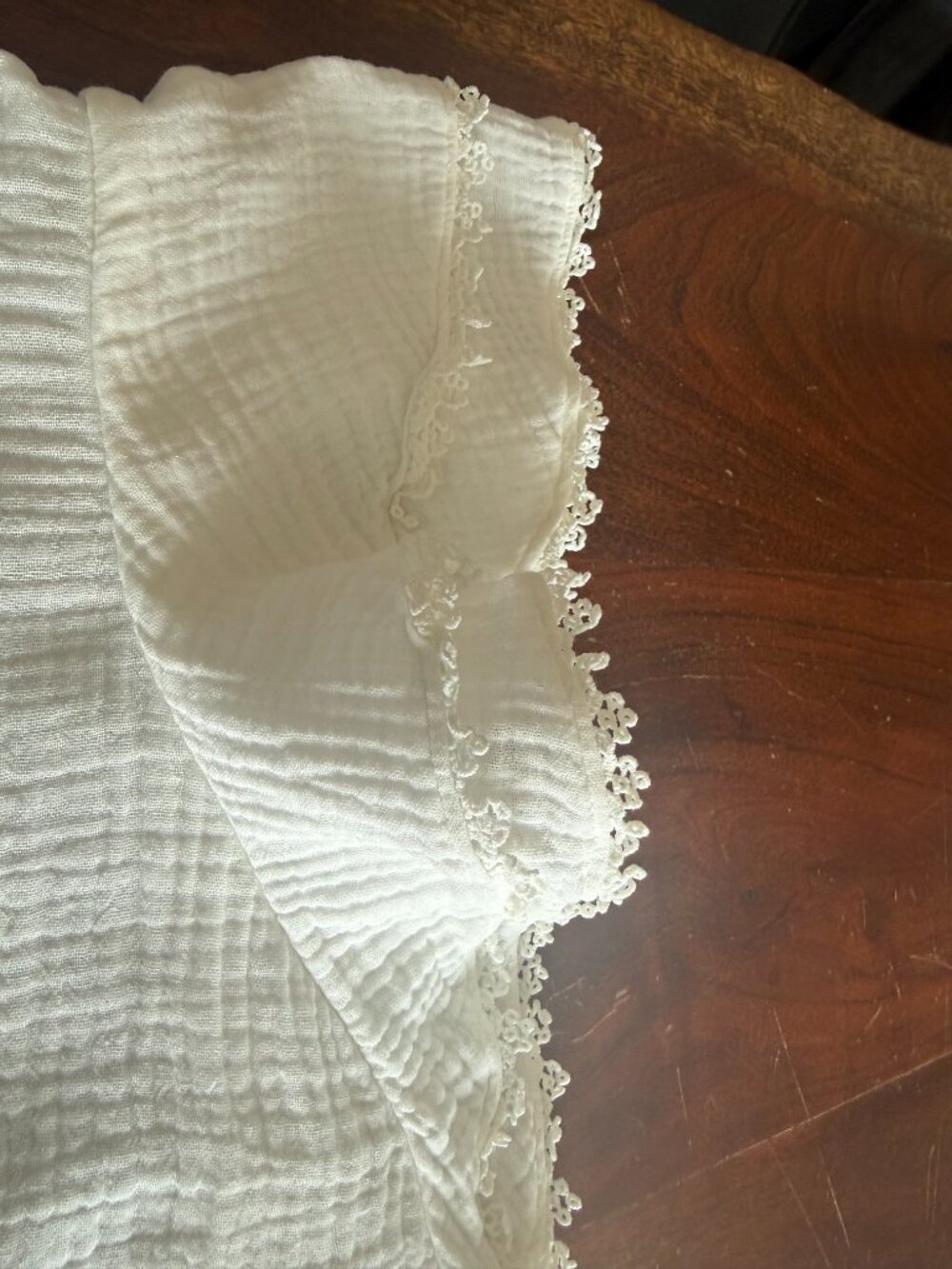 Sézane Ester Ecru Cotton Ruffle Sleeve Blouse Size 38 - Picture 11 of 12